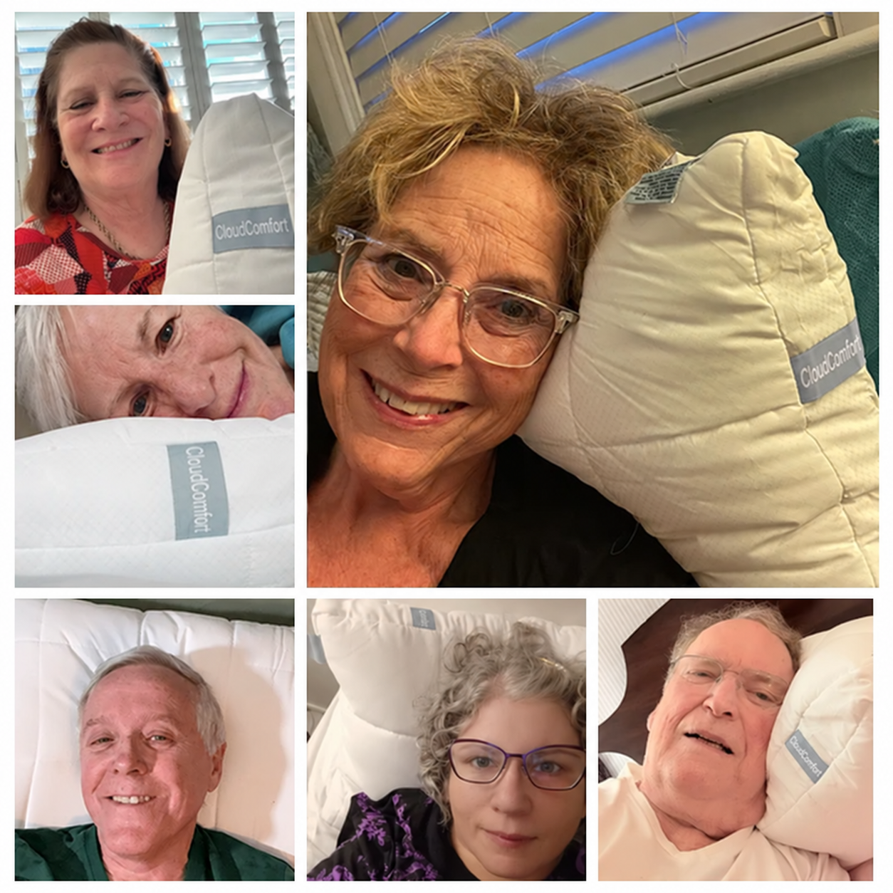 CloudComfort pillow customer photos
